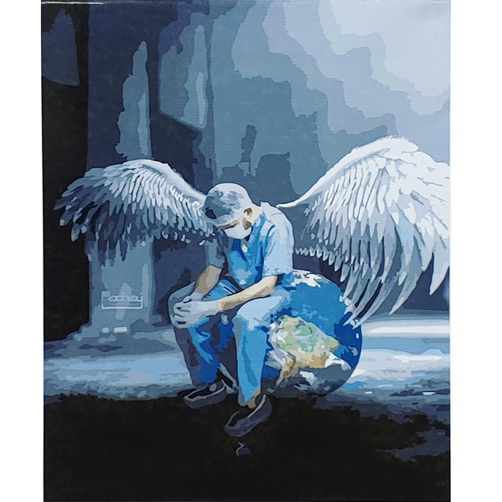 Картина по номерам Strateg Премиум Врачи оберегают Землю 40x50 см (SY6913)