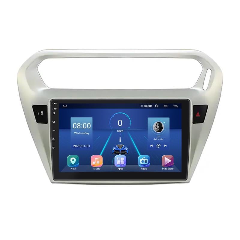 Автомагнитола штатная Lesko для Citroen C-Elysee I рестайлинг 2016-н.в. 9" 6/128Gb 4G Wi-Fi GPS Top MOB
