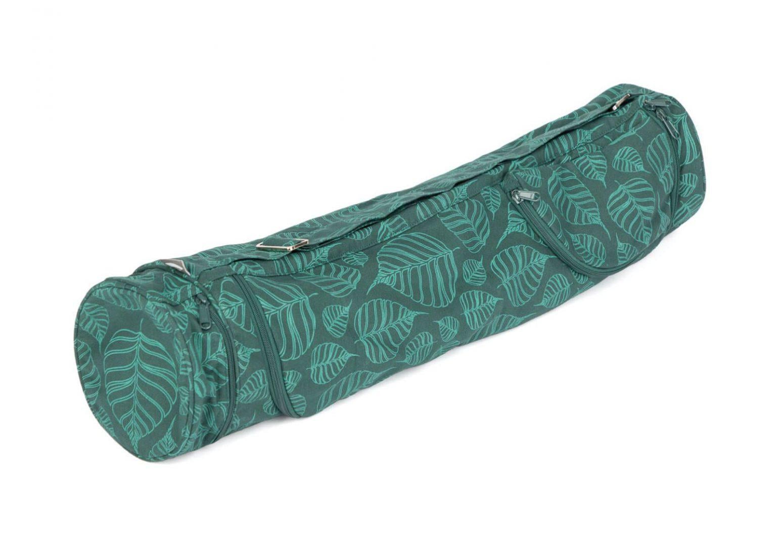 Сумка-чехол для йоги Bodhi Asana Bag Cotton Leaves Maharaja Collection Bodhi 60 см Темно-зеленый (541LG)