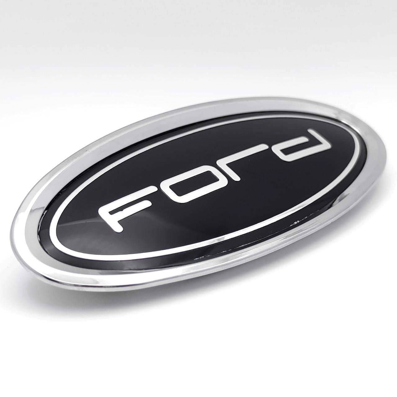 Эмблема логотип Ford 130х56 мм new style Хром/Черный (3104741199)