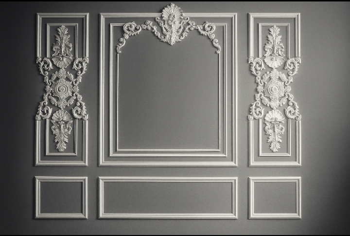 Комплект рамок декоративных гипсовых с декором 9 шт. 2030/2400 мм (29516160)