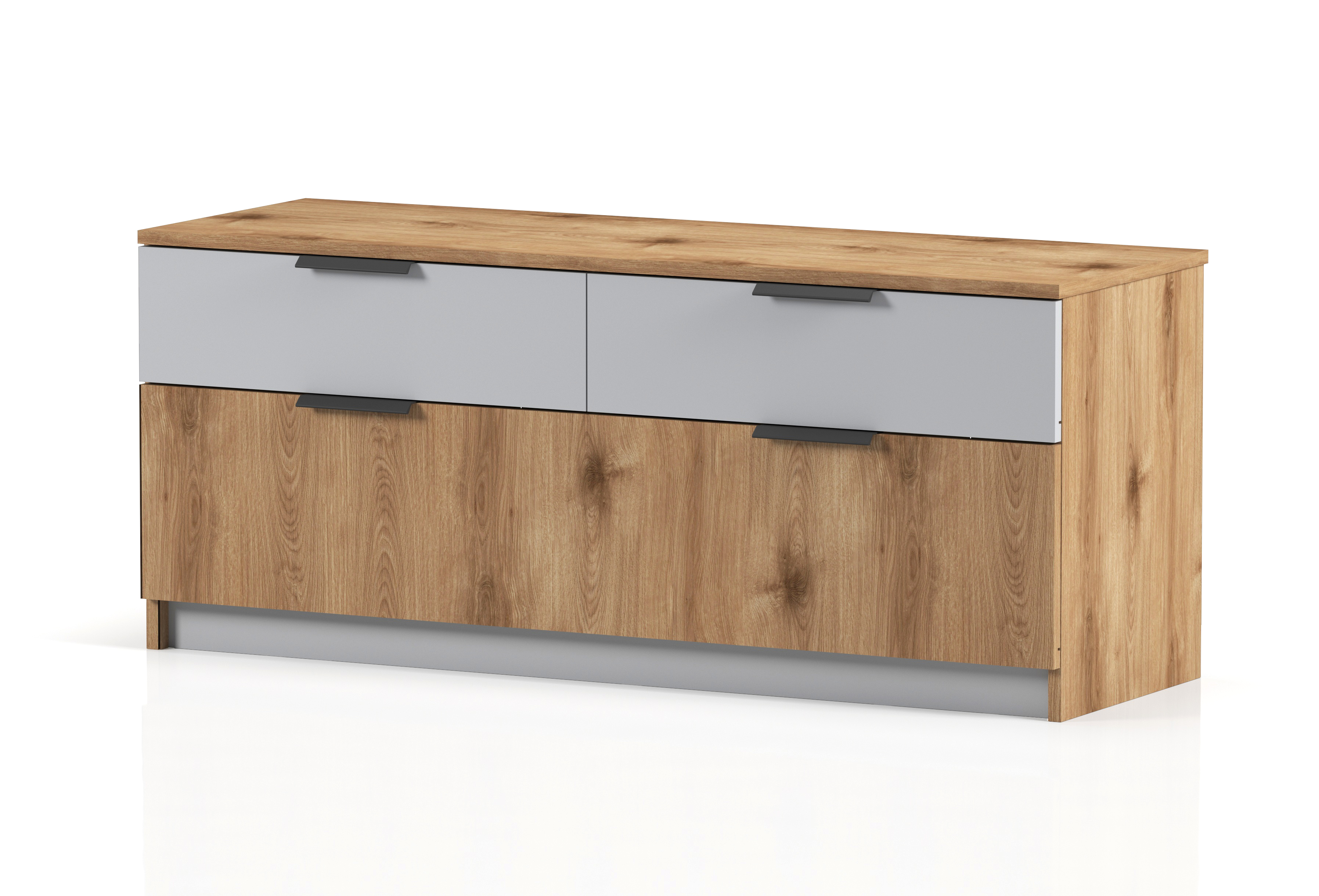 Комод Orange-Line Тоні 1200 мм Дуб Канелла натуральний/Сіра мишка (414938) Комод Orange-Line Тоні 1200 мм Дуб Канелла натуральний/Сіра мишка (414938)