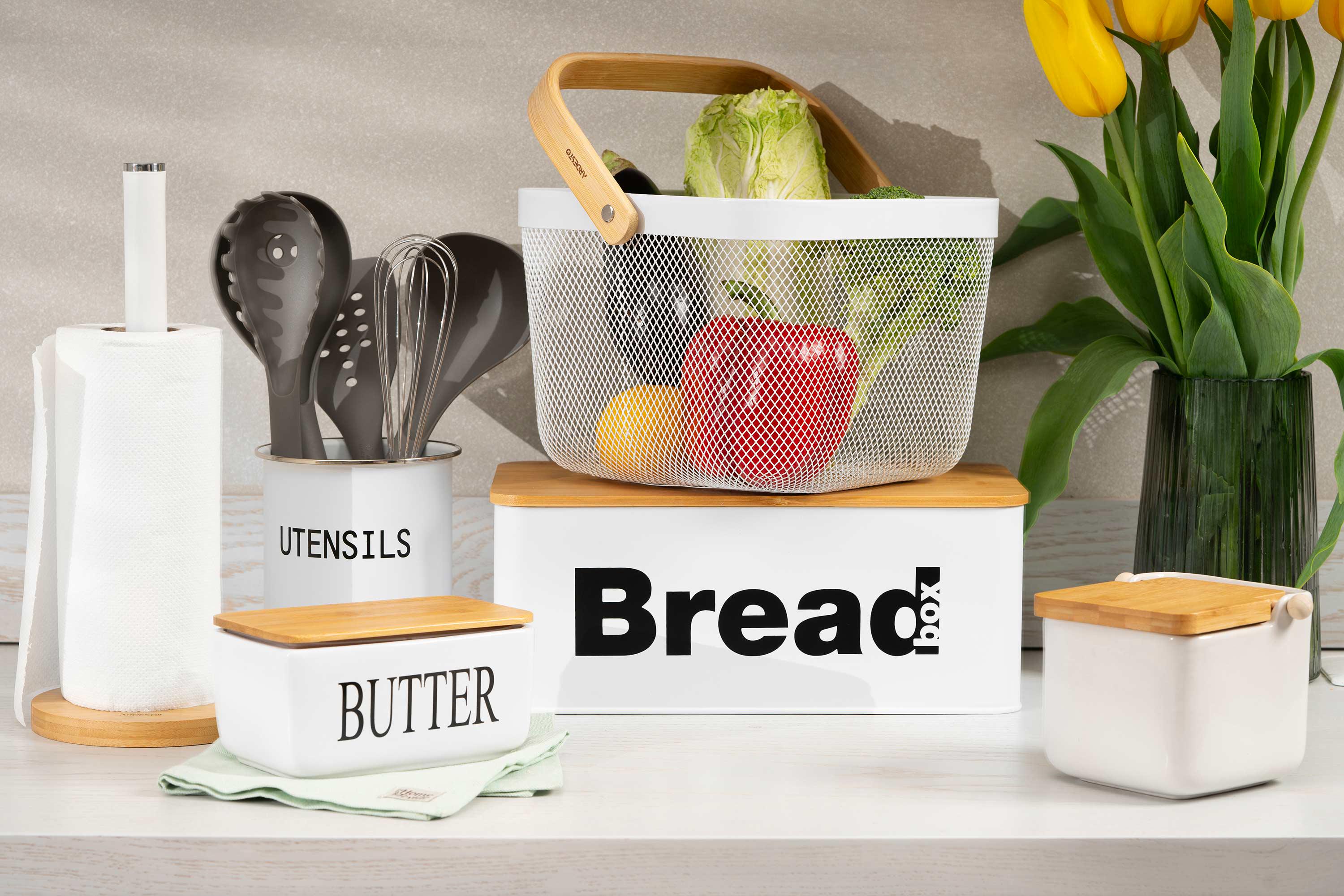 Кошик металевий Ardesto AR0901W з дерев'яною ручкою для фруктів 25x24,5x18 см Білий (608420) - фото 6 Кошик металевий Ardesto AR0901W з дерев'яною ручкою для фруктів 25x24,5x18 см Білий (608420) - фото 6