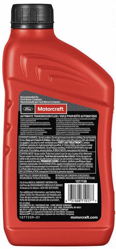 Трансмісійне мастило Ford Motorcraft Mercon ULV 0,946 л - фото 2 Трансмісійне мастило Ford Motorcraft Mercon ULV 0,946 л - фото 2