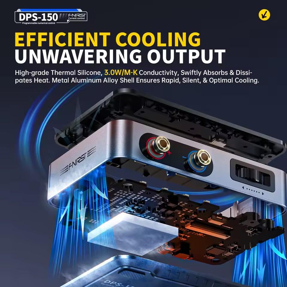 Источник питания постоянного тока FNIRSI DPS-150 с ЧПУ 30V 5А с 4-разрядным IPS-дисплеем/програмируемый Grey (81182) - фото 6 Источник питания постоянного тока FNIRSI DPS-150 с ЧПУ 30V 5А с 4-разрядным IPS-дисплеем/програмируемый Grey (81182) - фото 6