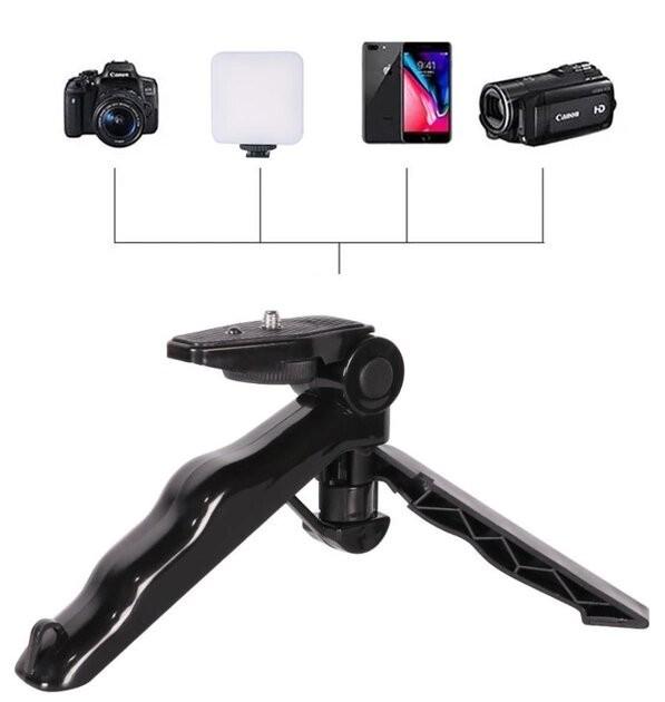 Селфі-монопод AY-49 Tripod Stand Bluetooth Microphone LED Lamp Black - фото 2