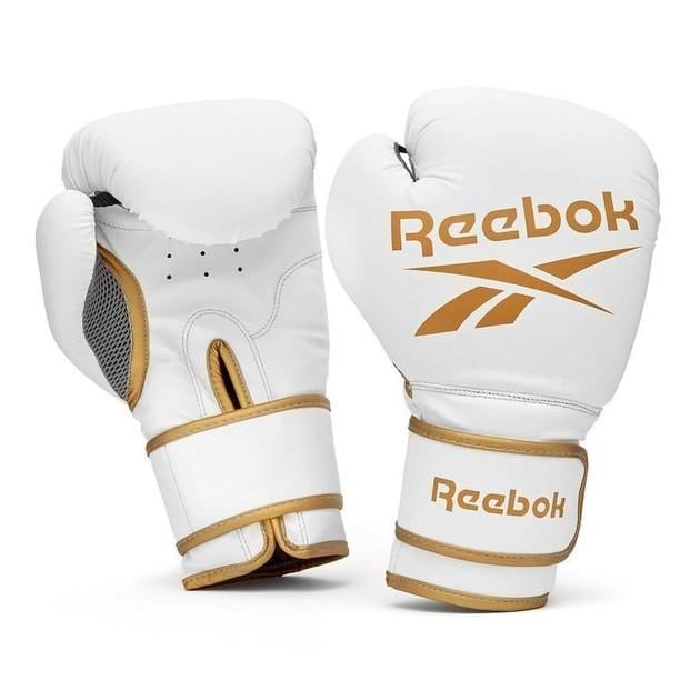 Боксерские перчатки Reebok Boxing Gloves 16 унций Золотой/Белый (RSCB-12010GD 16)