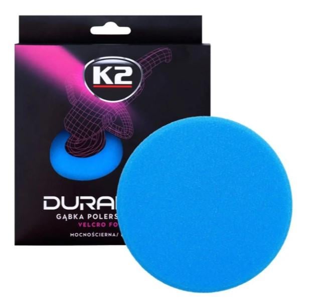 Губка для полировки K2 Duraflex на липучке жесткая 150x25 мм Голубой