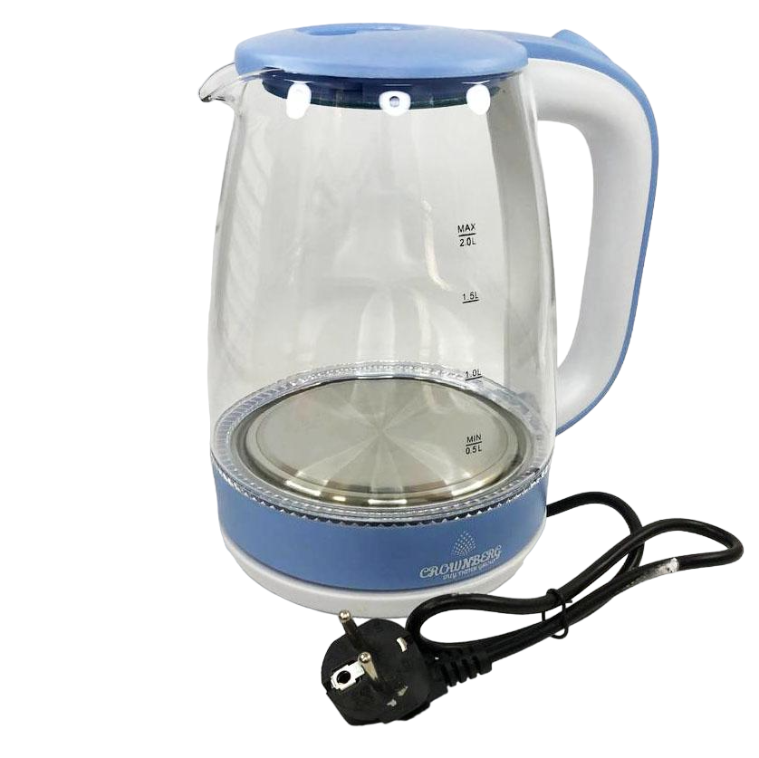 Электрочайник стеклянный Crownberg CB-9410B Голубой (ws18879-1) Электрочайник стеклянный Crownberg CB-9410B Голубой (ws18879-1)