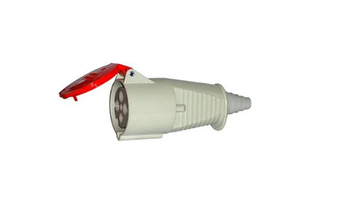 Силова розетка E.NEXT 3P+PE 32А 400 В переносна IP44 Червоний (2643-326)