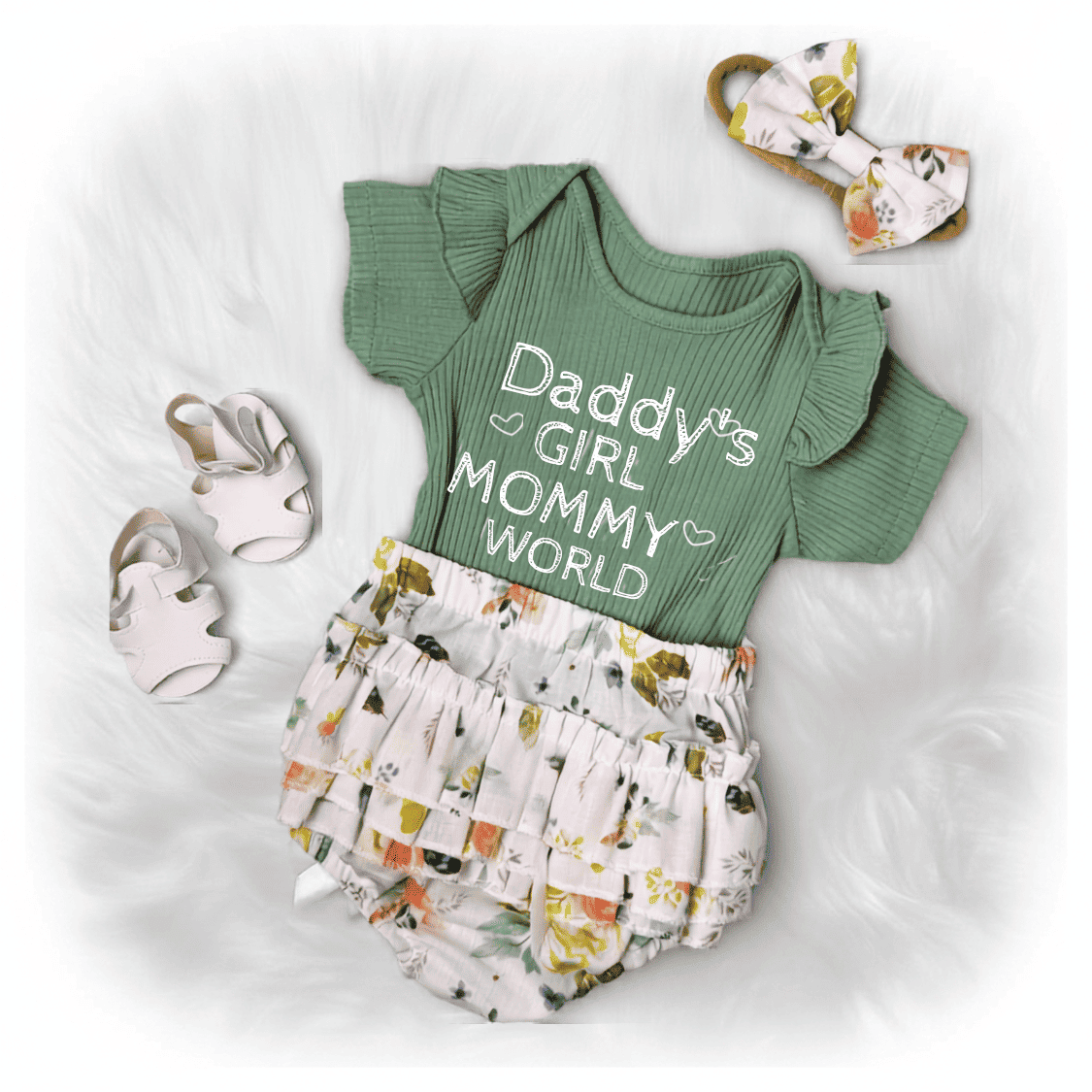 Комплект одежды для кукол Reborn и пупсов Llorens Nines Paola Reina 60 см кукольный наряд с боди юбочкой сандалиями и повязкой