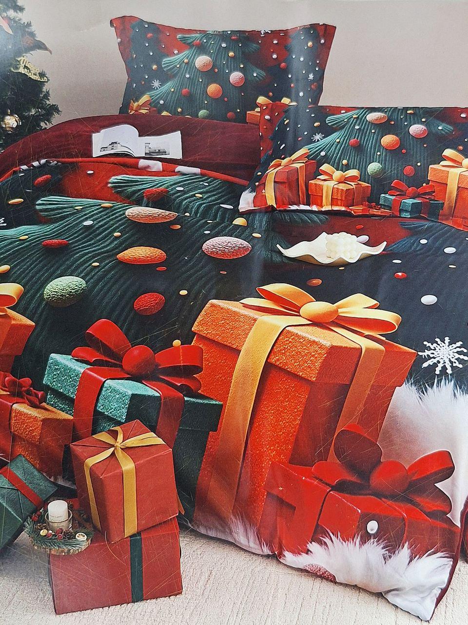 Комплект постельного белья комбинированный Malloory Home Рождественские подарки велюр/микрофибра евро 200х230/50х70 см (2934) Комплект постельного белья комбинированный Malloory Home Рождественские подарки велюр/микрофибра евро 200х230/50х70 см (2934)