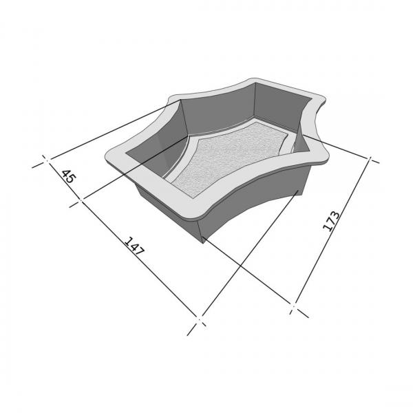 Форми для тротуарної плитки Верес-2007 Рондо Хрест малий 45 мм (11302-2503) - фото 2 Форми для тротуарної плитки Верес-2007 Рондо Хрест малий 45 мм (11302-2503) - фото 2