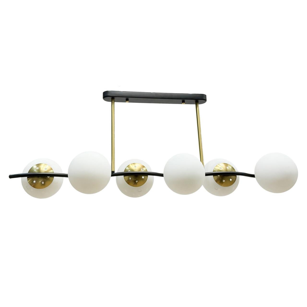 Люстра современная на 6 ламп Sirius B N36364/6BK+COP Черный/Медный