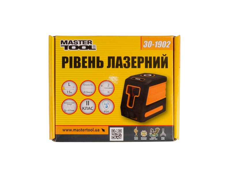 Уровень лазерный Mastertool H+V 2 лазерные головки красные 0,3 мм/м 15 м - фото 3