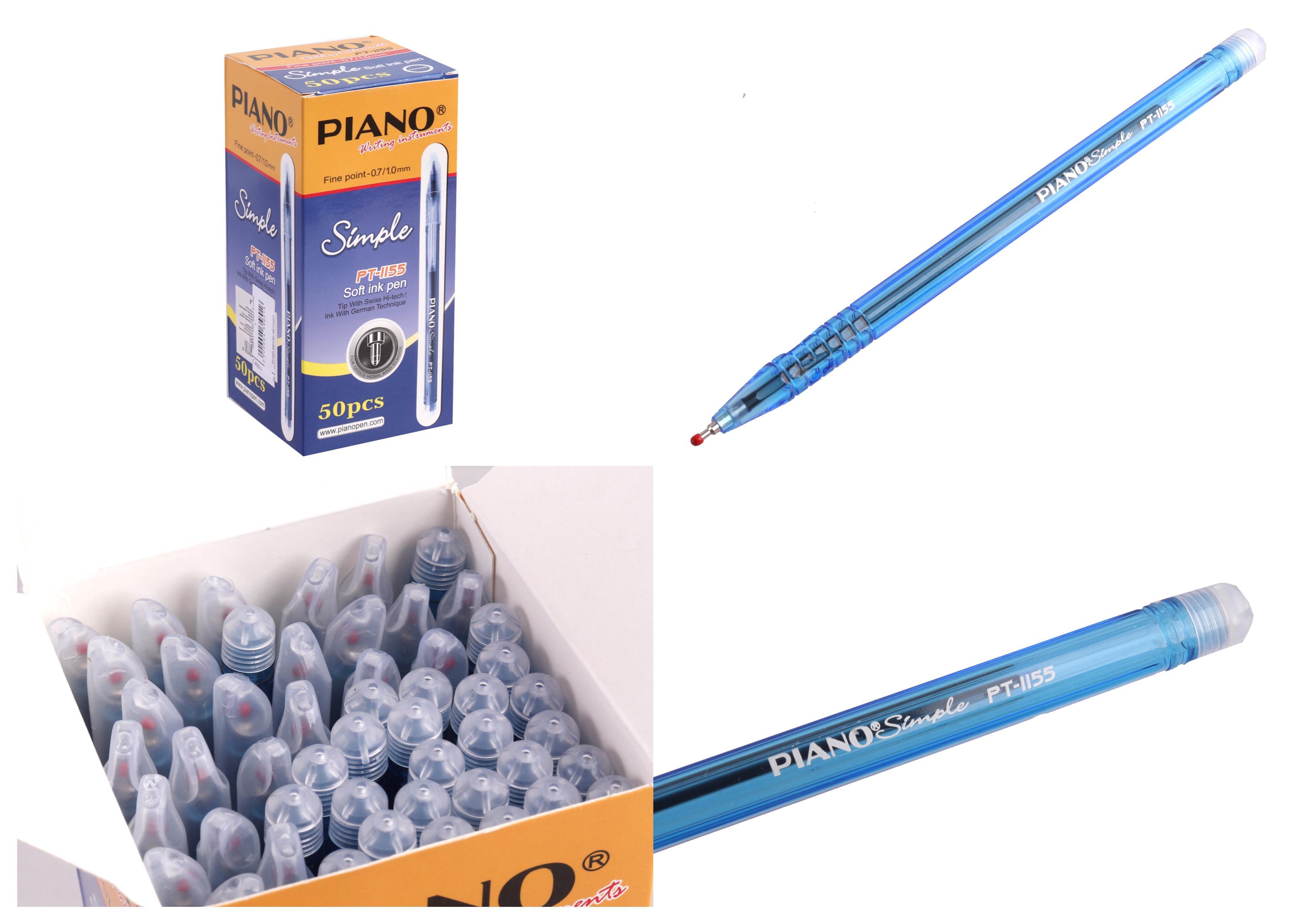Ручка масляна Piano simple 50 шт. 1155pt_bl Синій (MTT-94358) - фото 2 Ручка масляна Piano simple 50 шт. 1155pt_bl Синій (MTT-94358) - фото 2