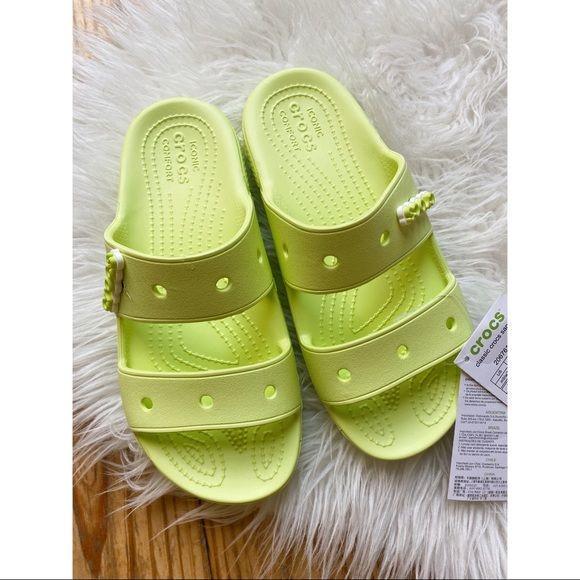 Шльопанці жіночі утеплені Crocs Classic Sandal Zest р. 38-39 Лайм (5392) - фото 9