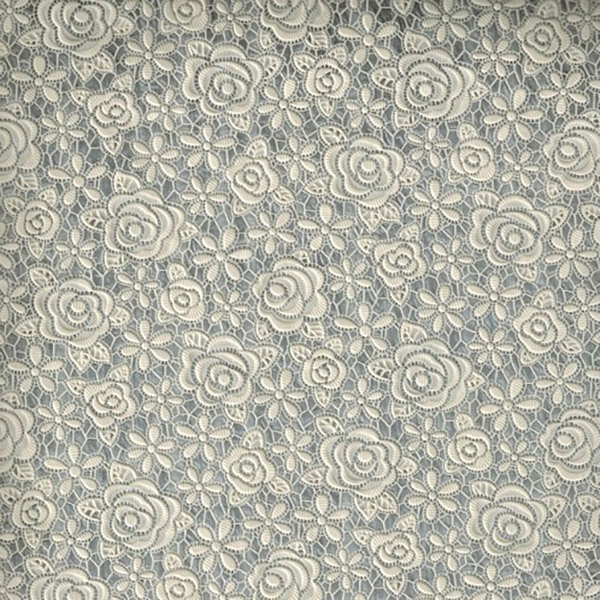 Клеенка виниловая Stenson ажурная 1,37х20 м Бежевый (MA-1946)