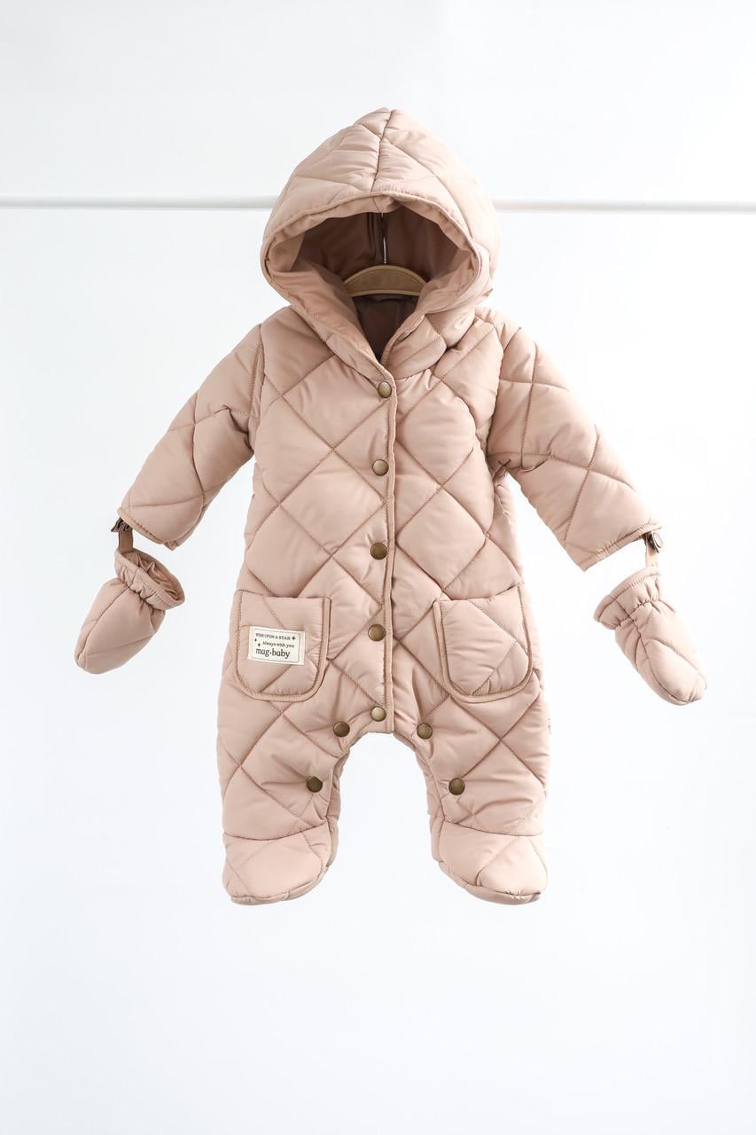 Комбінезон дитячий стьобаний Mag Baby Rum 74 см 6-9 міс. Мокко (2487059847)
