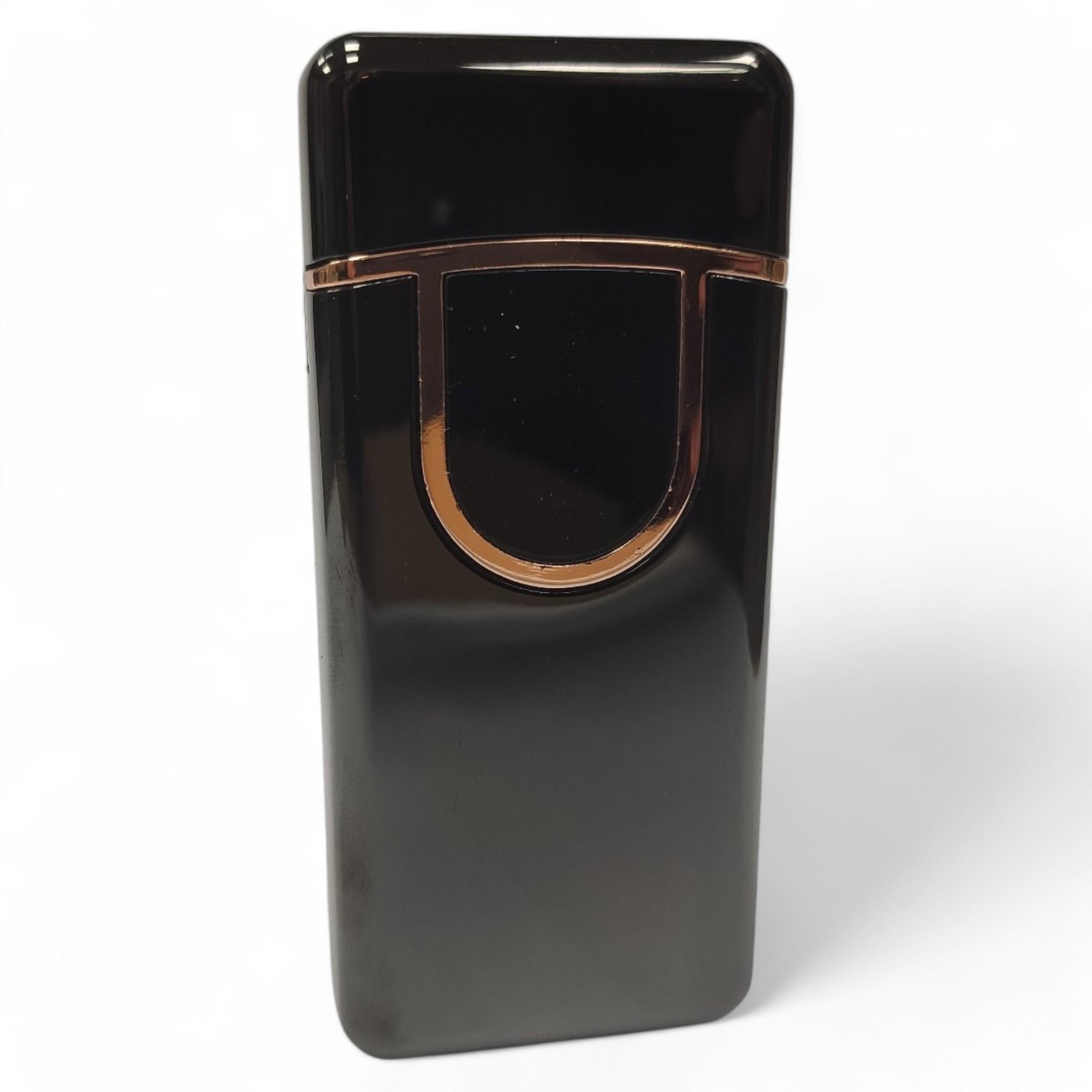 Зажигалка газовая Lighter L-640 2в1 дуговая электроимпульсная USB с индикатором заряда в подарочной упаковке Black (L-640 Black)