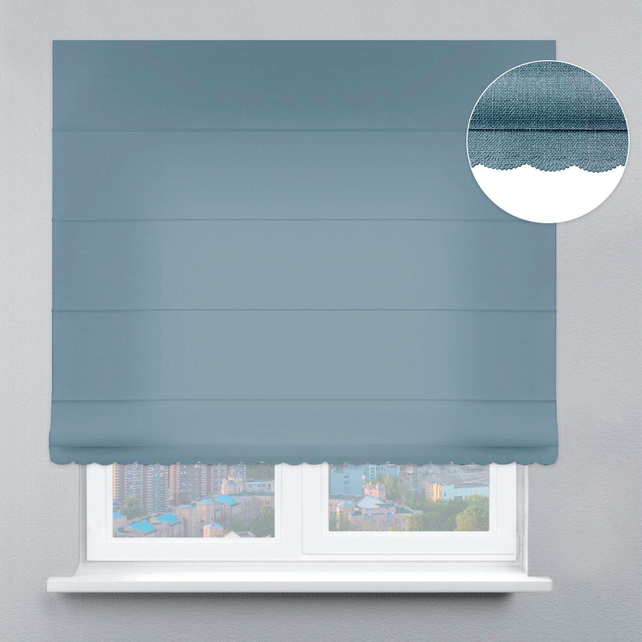 Римская штора велюр с цепочным карнизом с ажуром 250х170 см Морской