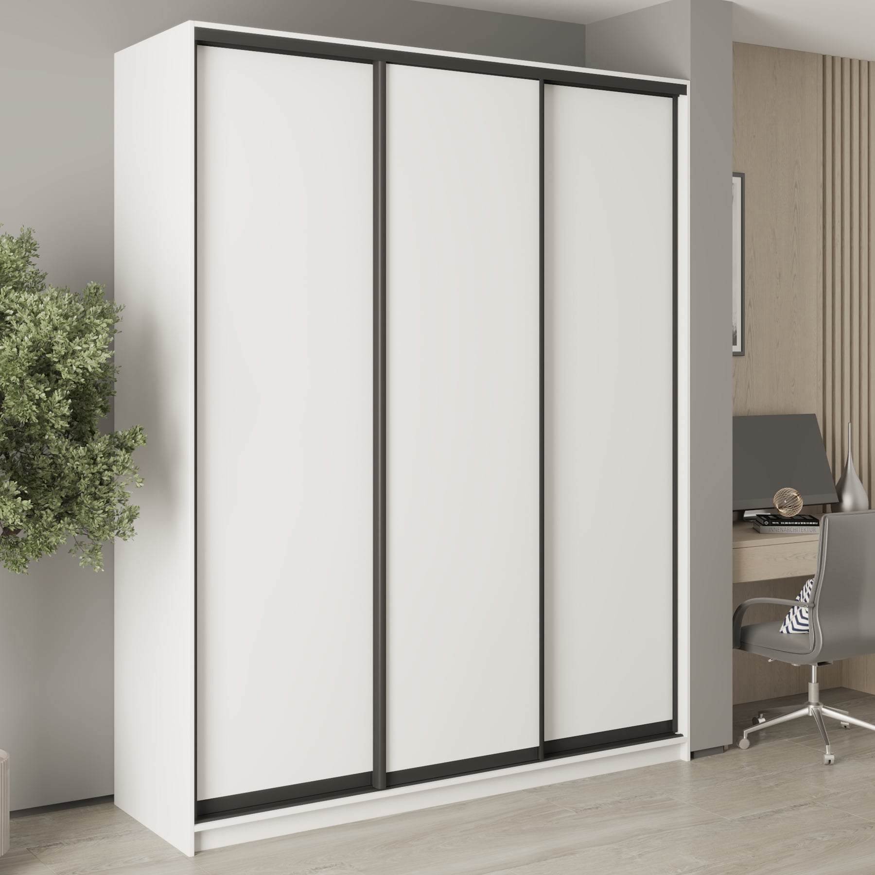 Шкаф-купе трехдверный Mebel Star Стандарт BG MBS-8551 190х60х240 см Аляска белый (1007962) Шкаф-купе трехдверный Mebel Star Стандарт BG MBS-8551 190х60х240 см Аляска белый (1007962)