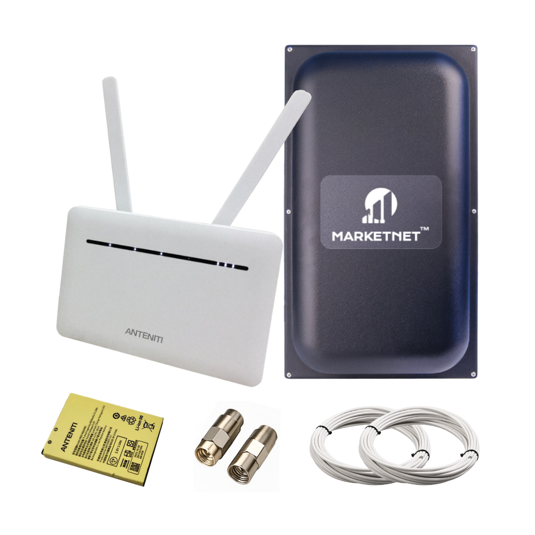 Комплект с аккумулятором 4G Anteniti B535 + антенна Маркетнет Maxi 22 дБ 900–2700 МГц