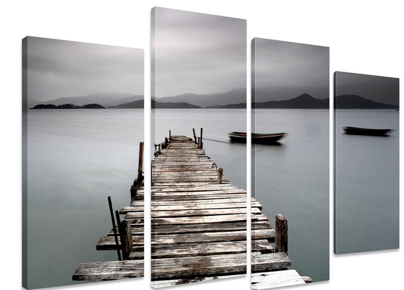 Модульная картина KIL Art Старый пирс на холсте из четырех частей 129x90 см (M4_L_434)