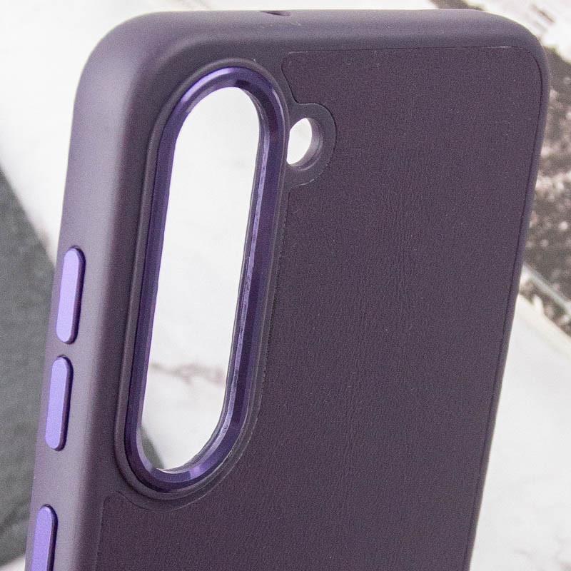 Протиударний шкіряний чохол Bonbon Leather Metal Style для Samsung Galaxy S22+ Фіолетовий - фото 5