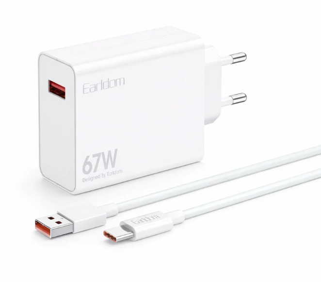 Зарядное устройство для Earldom ES-EU47 67W быстрая USB-C зарядка с кабелем (790592)