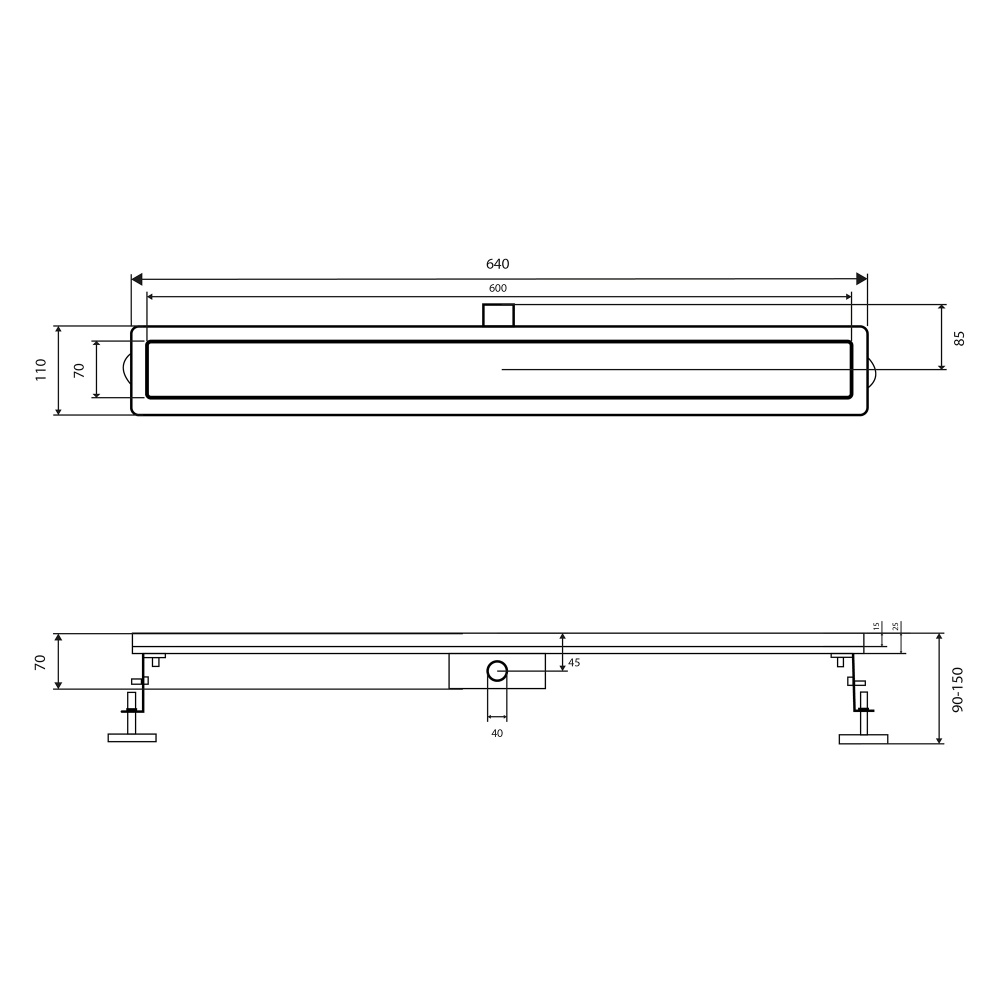 Трап линейный Qtap Scorpio FA600 с сухим затвором 600 мм (FRRS00051936) - фото 2