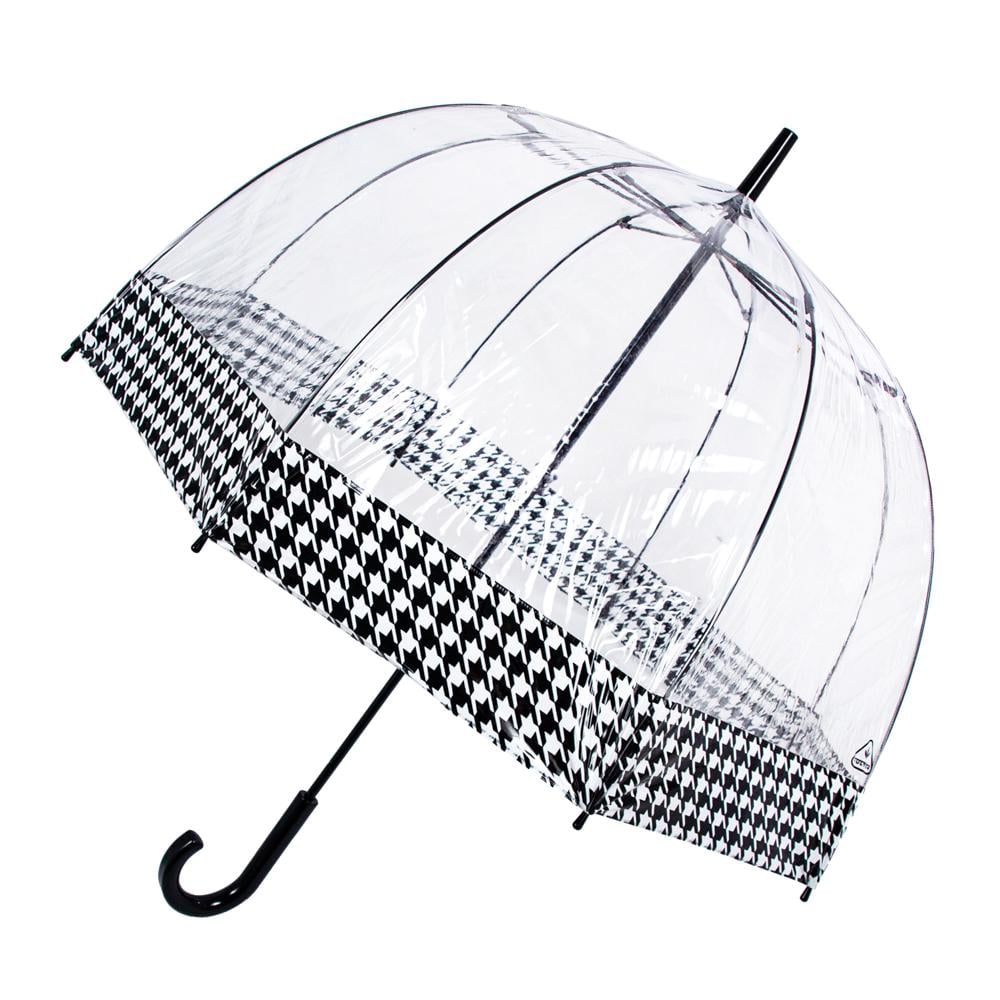 Зонт-трость женский Fulton Birdcage-2 L042 Houndstooth Border Прозрачный (L042-039694)