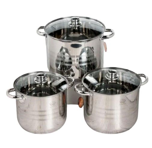 Набір каструль з кришками German Family GF-2037 нержавіюча сталь 6 пр. (GF-2037) Набір каструль з кришками German Family GF-2037 нержавіюча сталь 6 пр. (GF-2037)