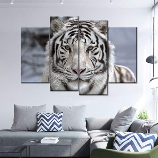 Модульная картина KIL Art Хищный взляд из четырех частей 129x90 см (M4_L_84)