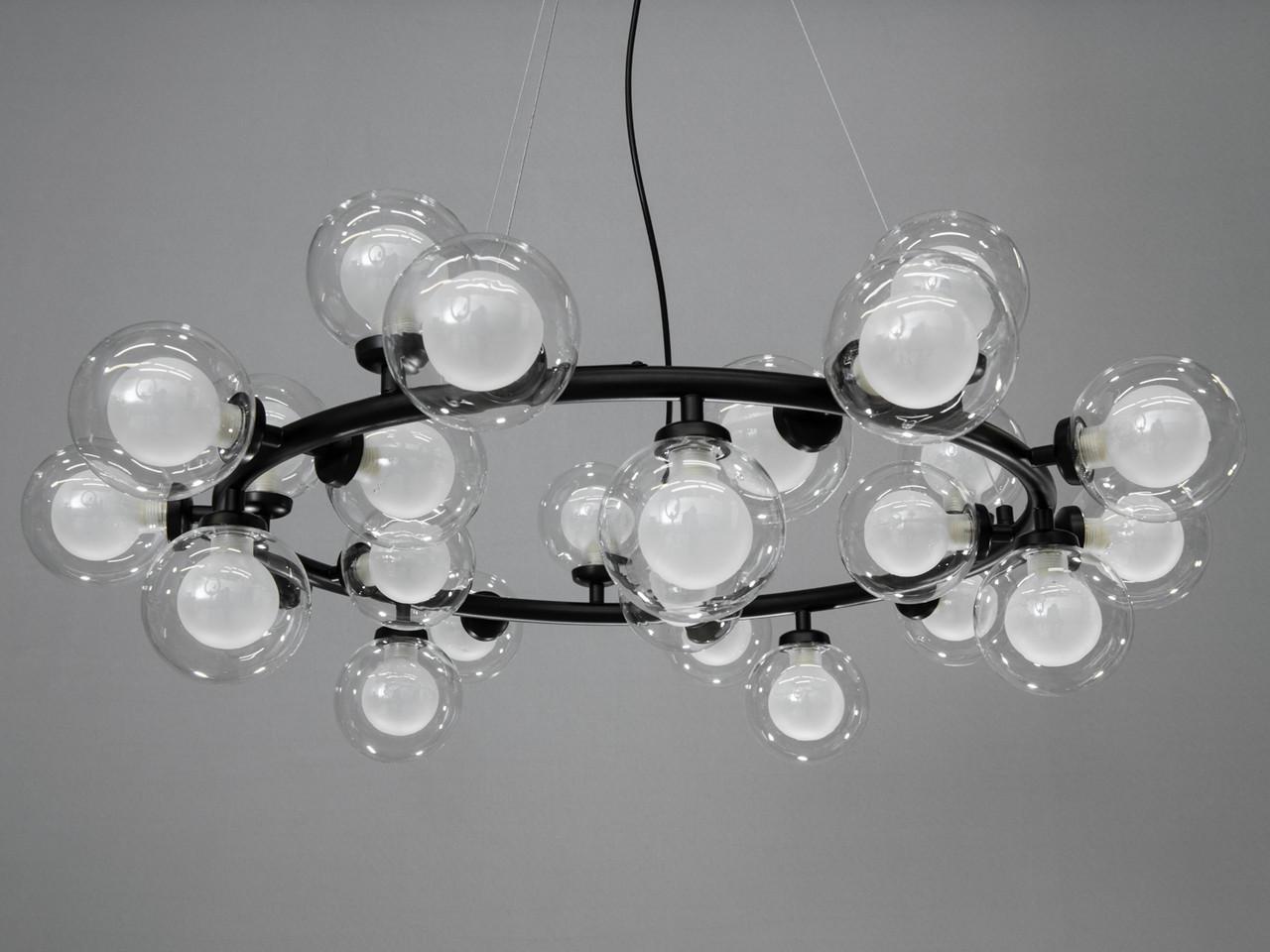 Люстра EcoLed в стиле Loft Пузыри на 25 лампы LQ7061/25BK Черный Люстра EcoLed в стиле Loft Пузыри на 25 лампы LQ7061/25BK Черный