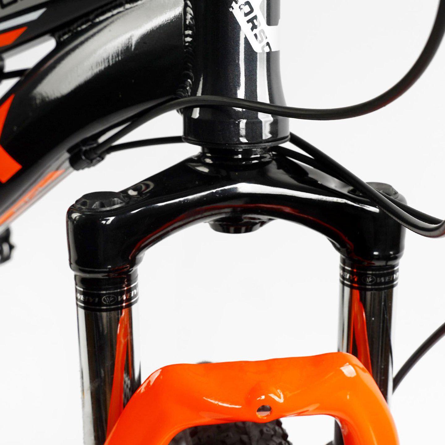 Велосипед горный Corso Fenix 24" подростковый алюминиевый Черно-оранжевый - фото 7 Велосипед горный Corso Fenix 24" подростковый алюминиевый Черно-оранжевый - фото 7