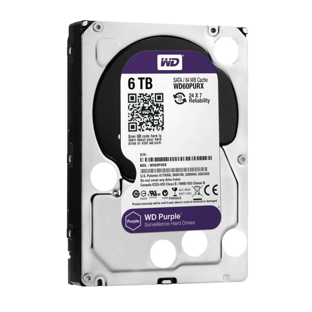 Жесткий диск Western Digital 6 Тб IntelliPower Purple (WD60PURX) Жесткий диск Western Digital 6 Тб IntelliPower Purple (WD60PURX)