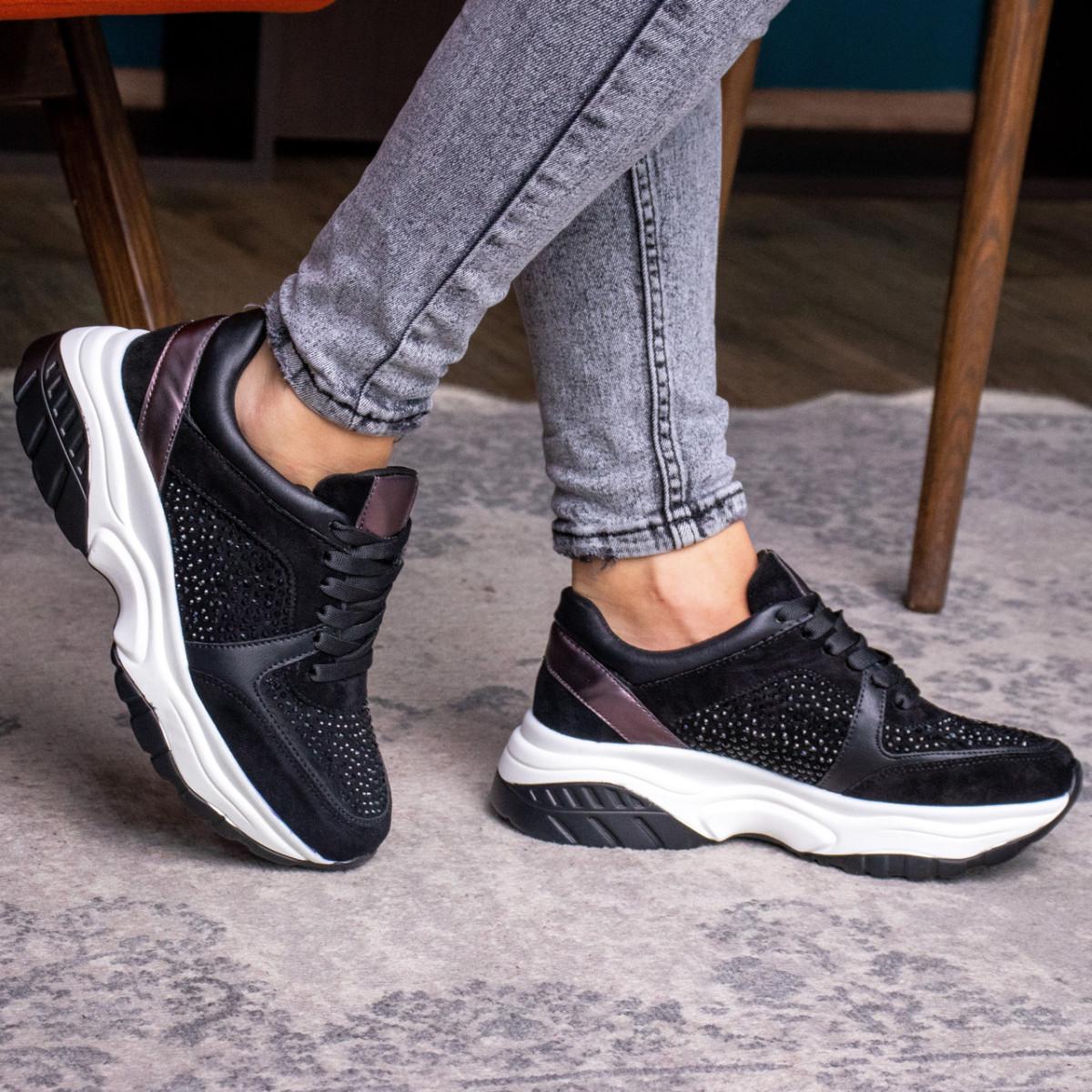 Кроссовки женские Fashion р. 38 24 см Черный (1693)