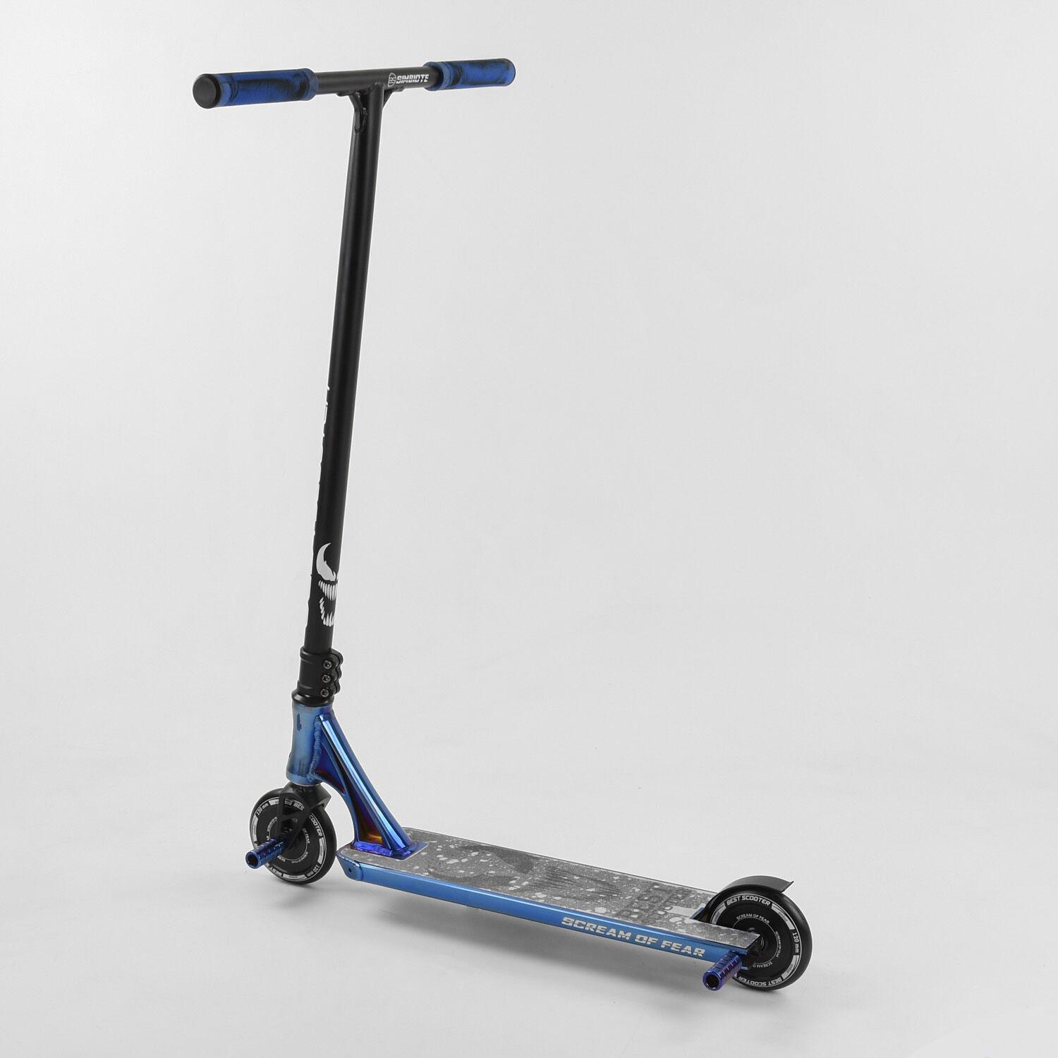 Самокат трюковый Best Scooter Simbiote HIC-система пеги алюминиевый диск и дека Black/Blue (102310) - фото 6