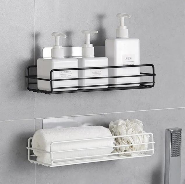 Полка прямая навесная металлическая 27 см Черный (23864210) - фото 4 Полка прямая навесная металлическая 27 см Черный (23864210) - фото 4