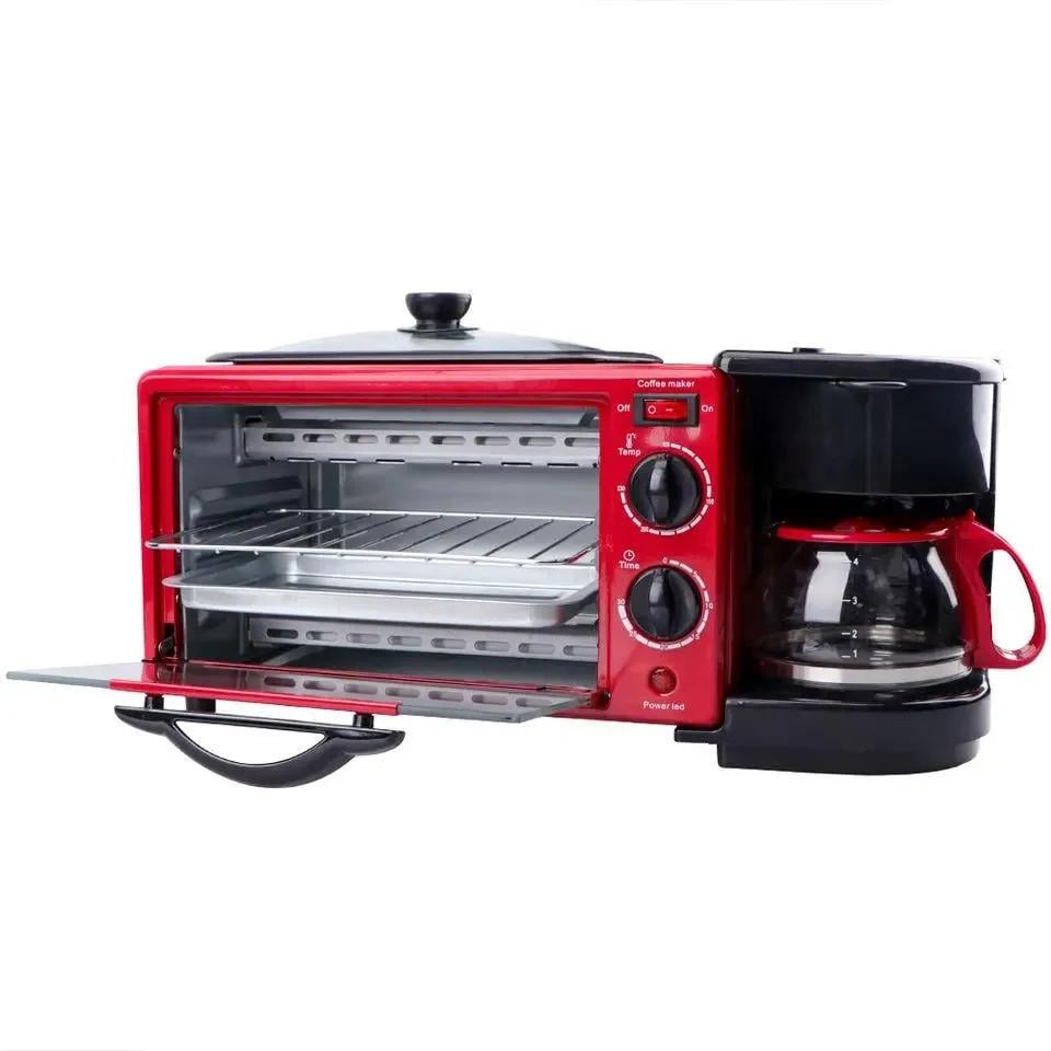 Електрична піч Rainberg RB-2286B 3в1 9 л 3800 Вт Червоний - фото 2 Електрична піч Rainberg RB-2286B 3в1 9 л 3800 Вт Червоний - фото 2