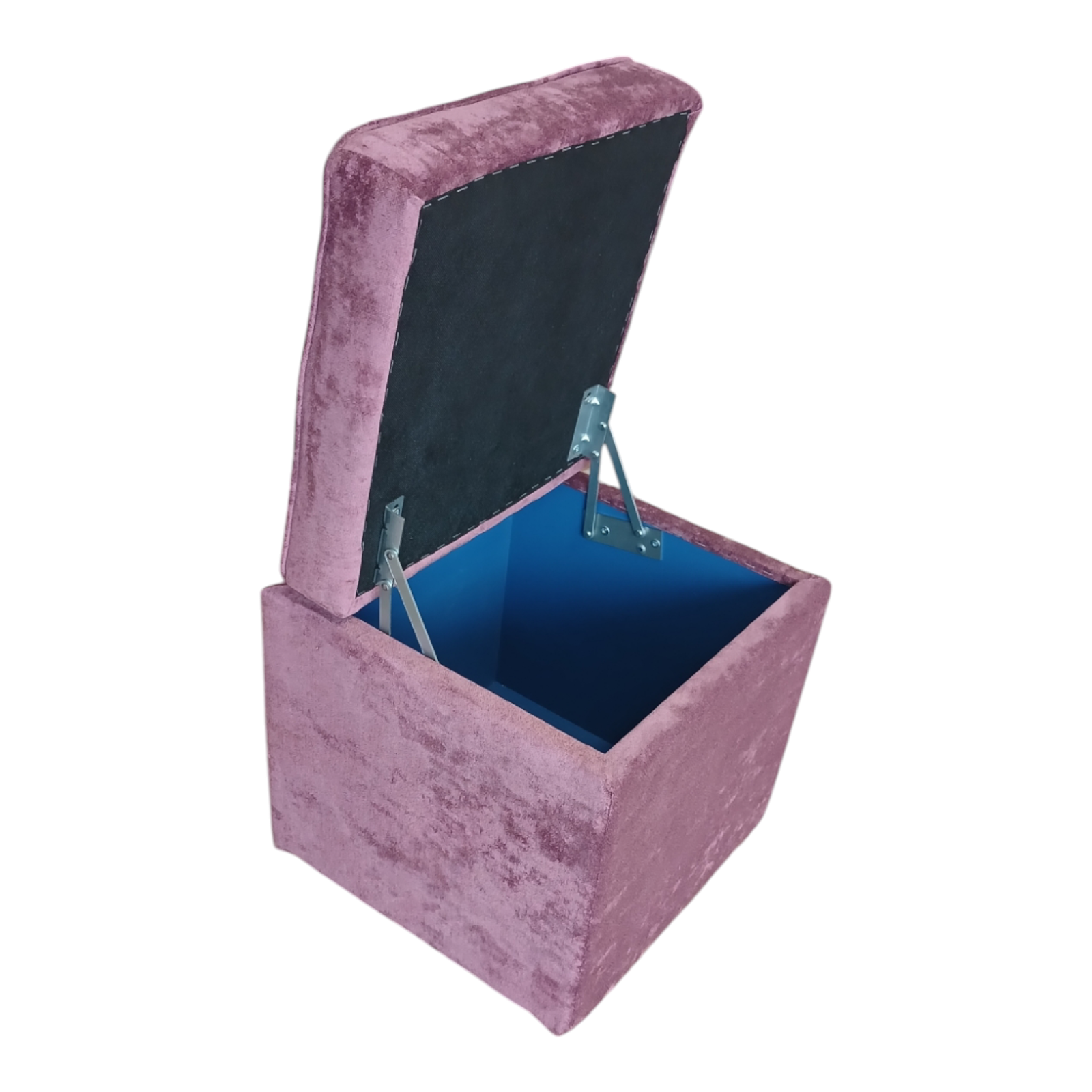 Пуф квадратний Люкс з нішою велюр Алексіс 40х40х43 см Бордовий - фото 2 Пуф квадратний Люкс з нішою велюр Алексіс 40х40х43 см Бордовий - фото 2