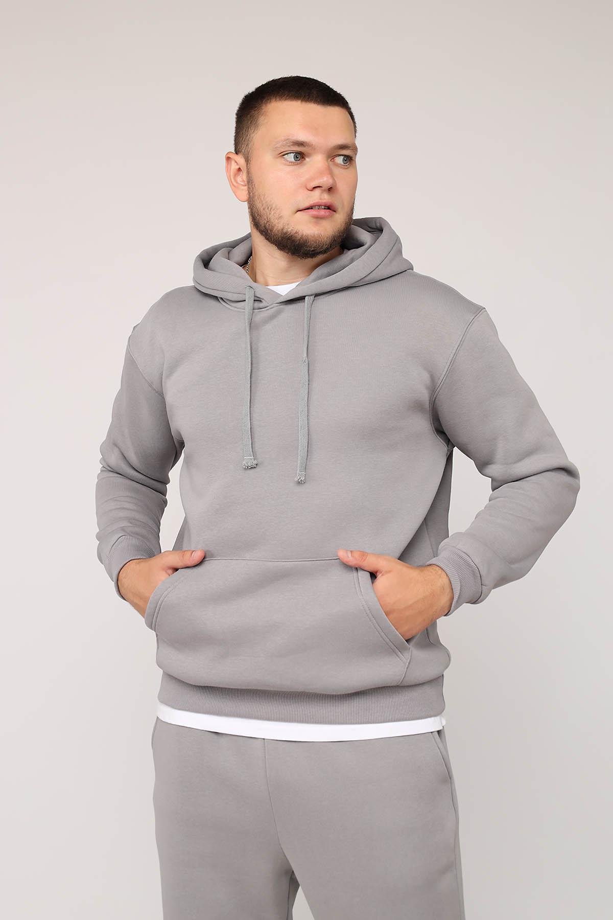 Худи мужское ЦБ-00279983 р. 54 Серый (SKT001074114)
