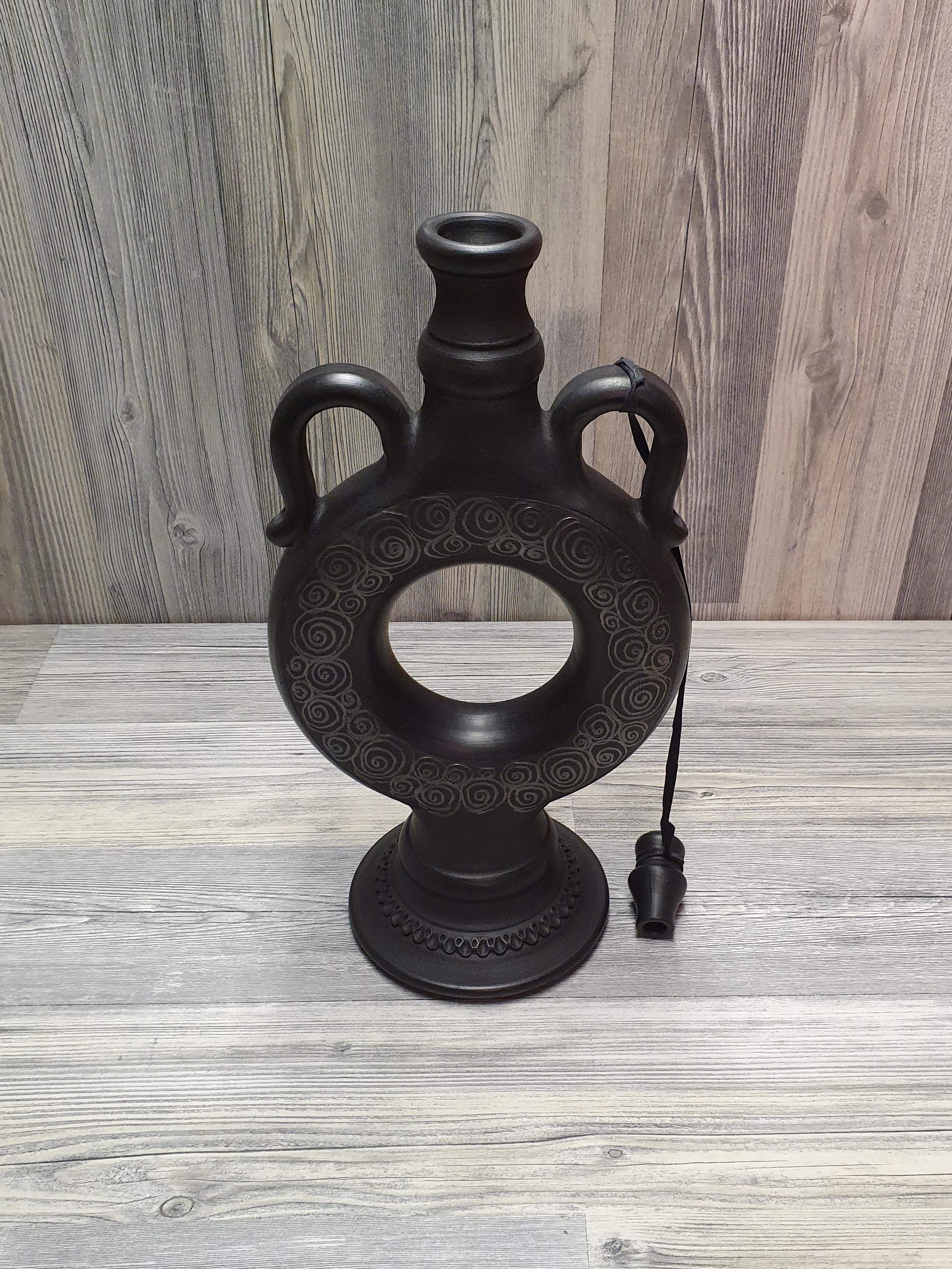 Куманец-штоф из глины ручная работа (5214) - фото 4 Куманец-штоф из глины ручная работа (5214) - фото 4