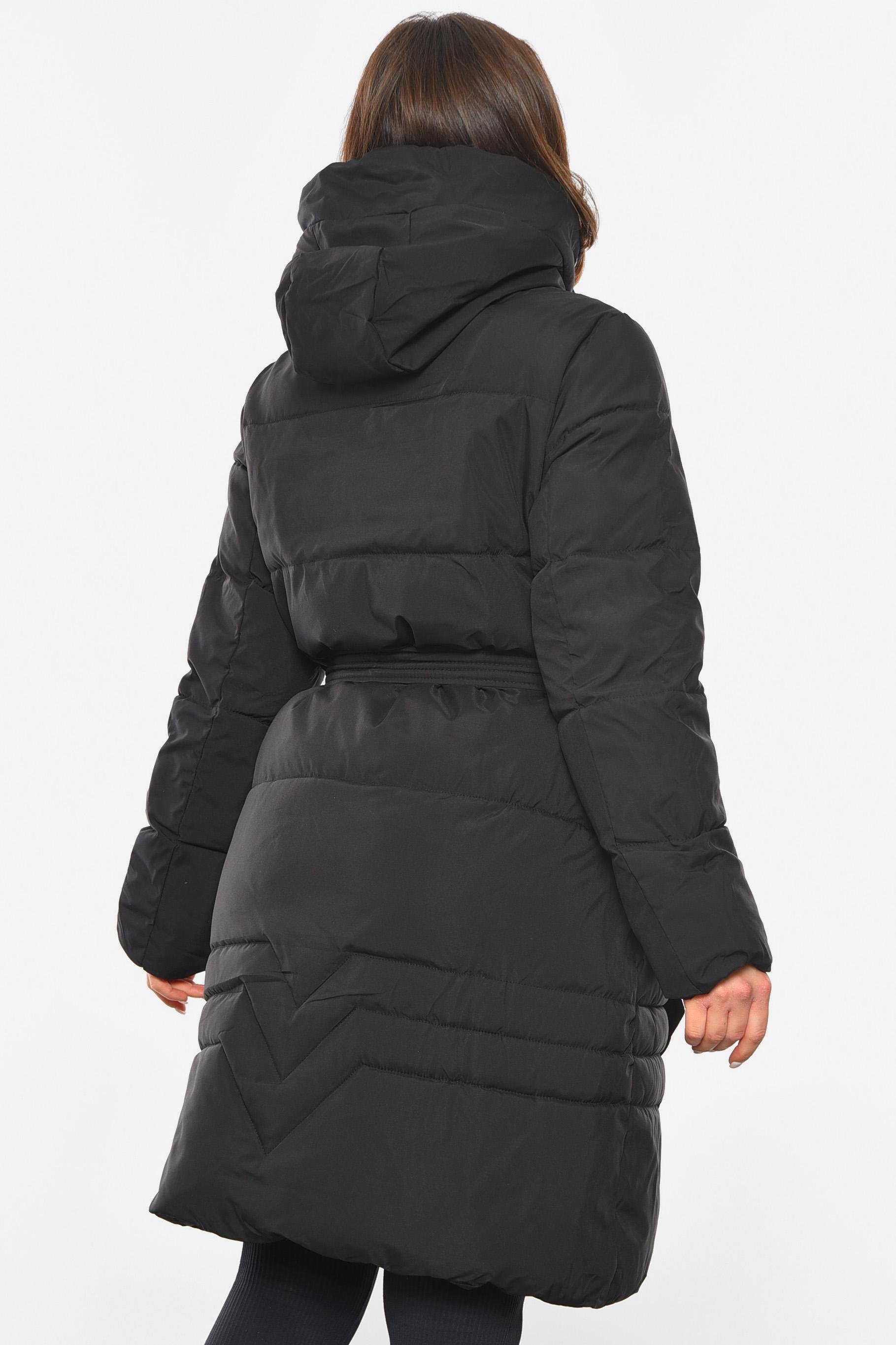 Куртка женский зимняя 4XL Черный (193415) - фото 3 Куртка женский зимняя 4XL Черный (193415) - фото 3