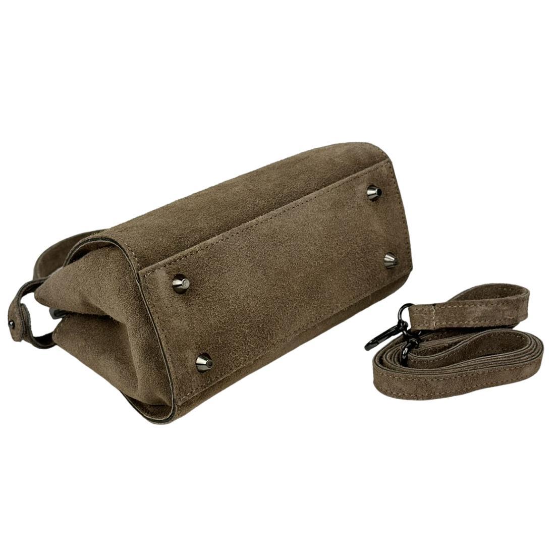 Жіноча сумка крос-боді Royal Bag F-IT-4442T замшева Тауn (8073) - фото 6 Жіноча сумка крос-боді Royal Bag F-IT-4442T замшева Тауn (8073) - фото 6