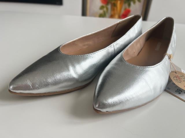 Балетки кожаные Gioseppo р. 39 Metallic Silver (29515933) - фото 7