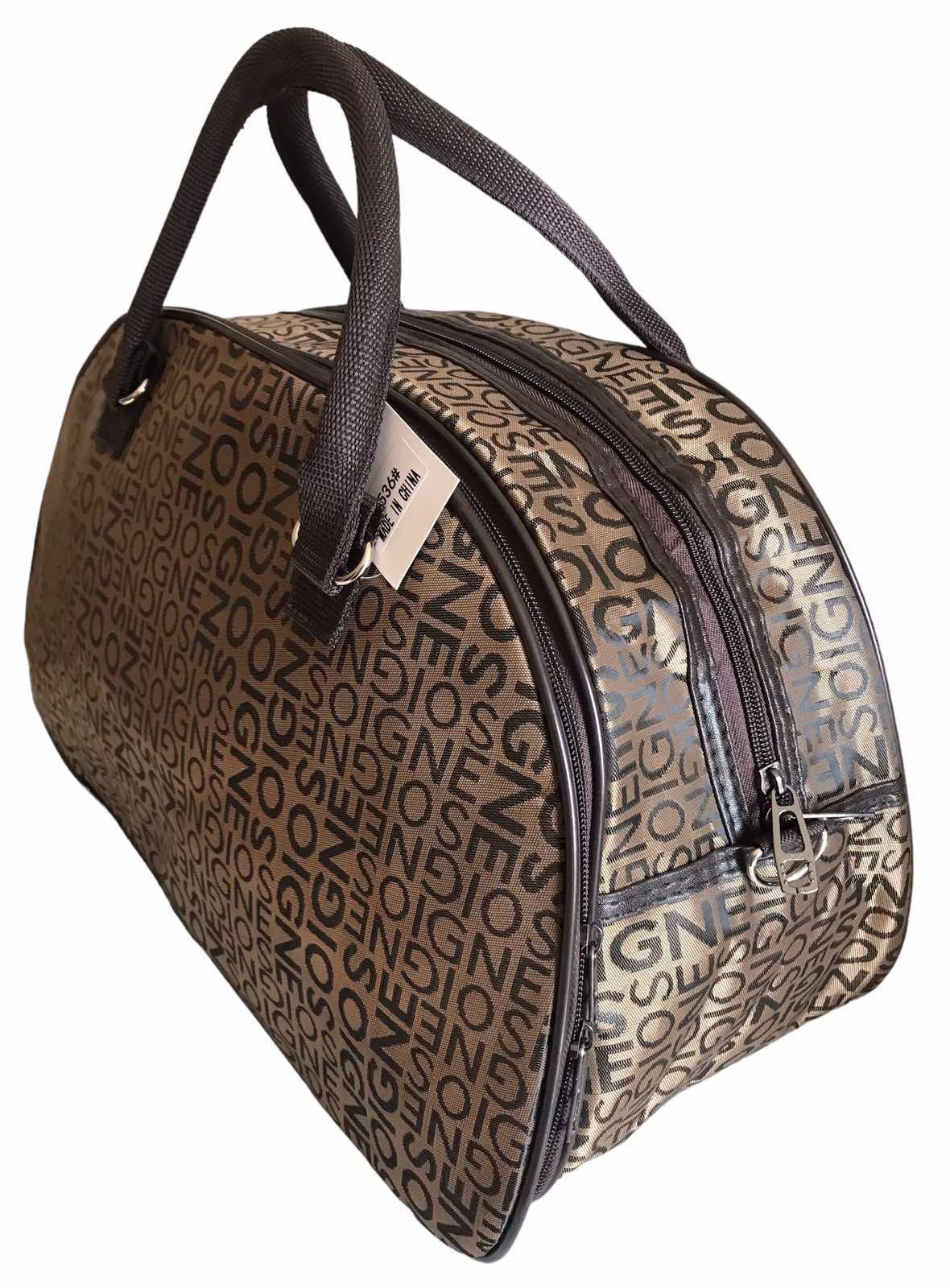 Сумка дорожная ручная кладь с длинным ремнем через плечо Коричневый (2536L) - фото 2