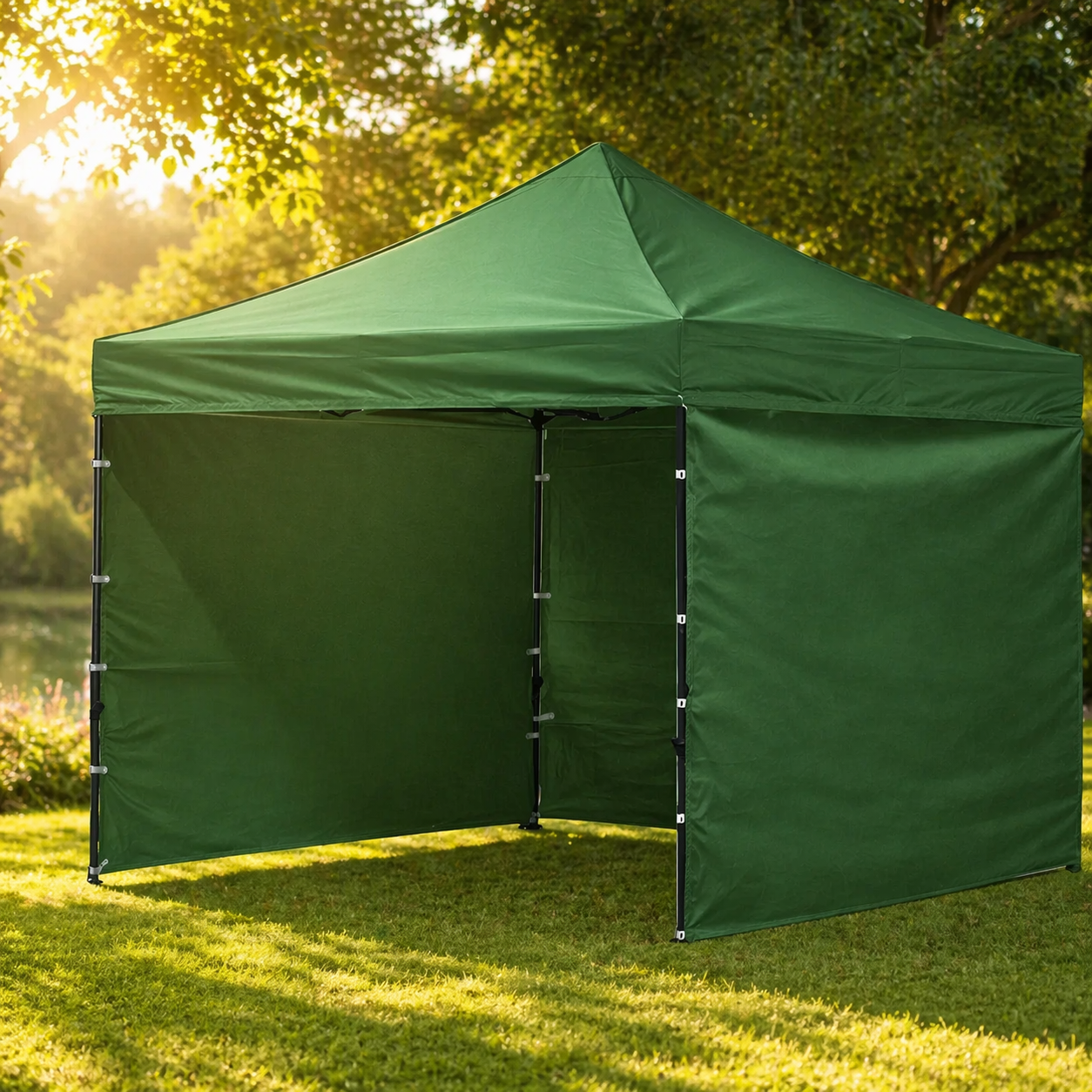 Палатка садовая GardenLine NAM7472 раскладная водонепроницаемая со шторками 3x3х3.1 м 9 м2 Зеленый
