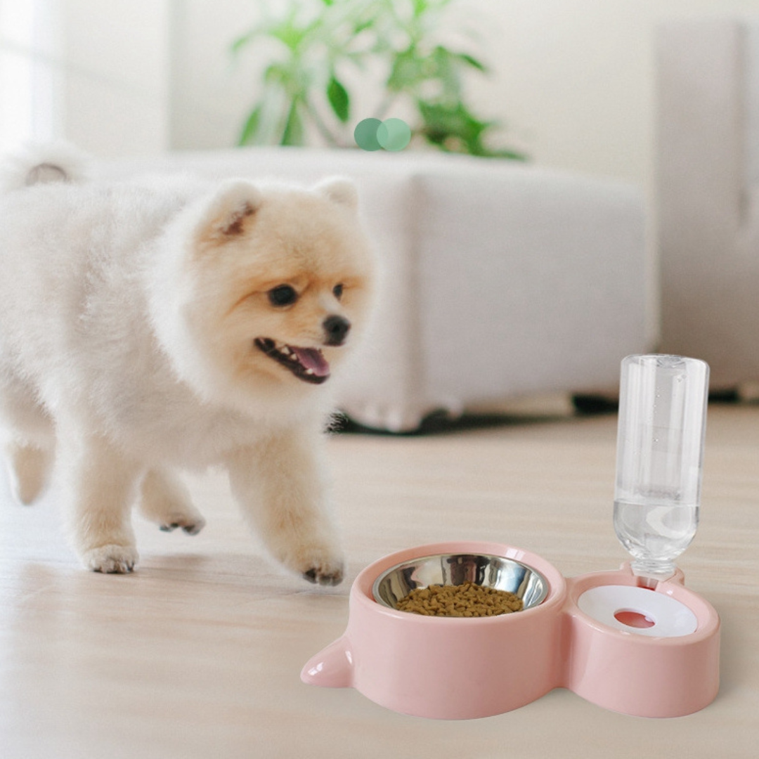 Кормушка и поилка автоматическая для кошек и собак с металлической миской Серый - фото 8 Кормушка и поилка автоматическая для кошек и собак с металлической миской Серый - фото 8